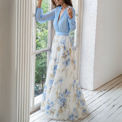 Fließendes Design Maxikleid für Damen