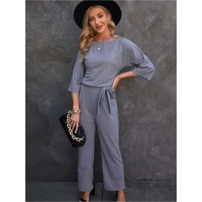 Schickes Jumpsuit Mit Weitem Bein Für Damen | Langarm