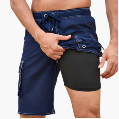 Herren Badeshorts mit Stretchstoff und Seitentasche