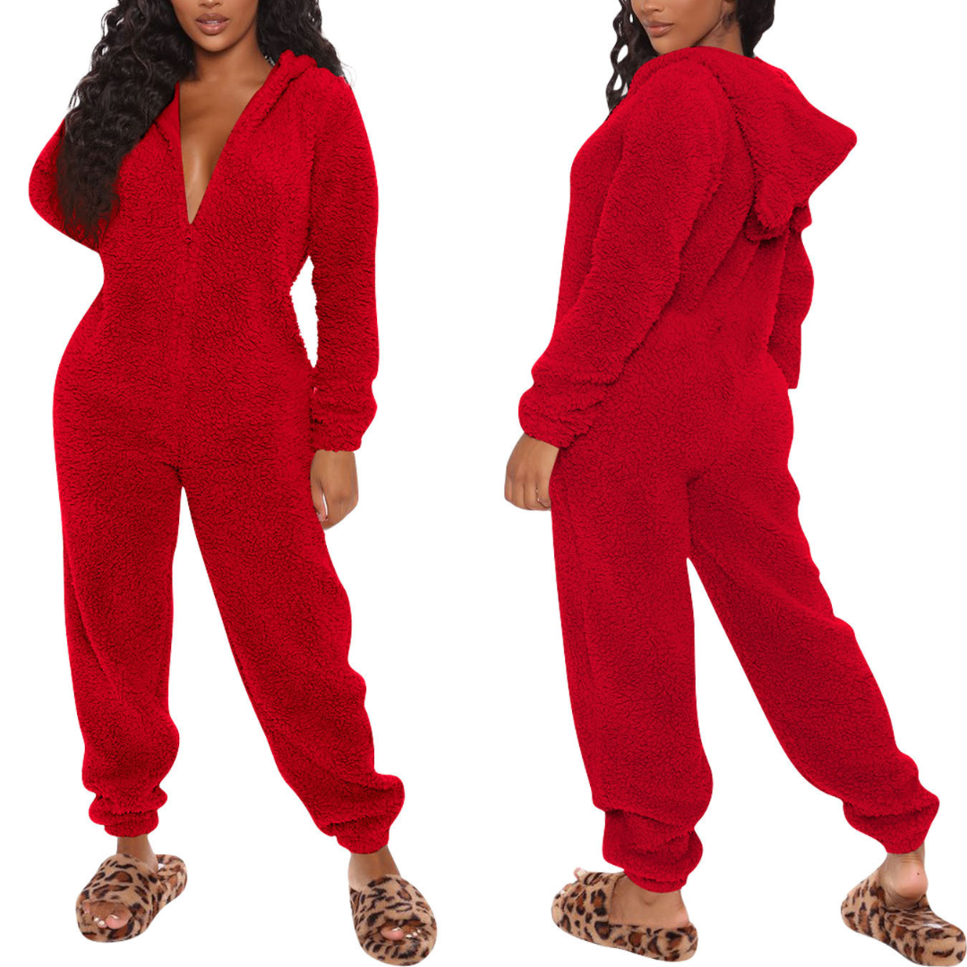 Jumpsuit mit Kapuze für Damen
