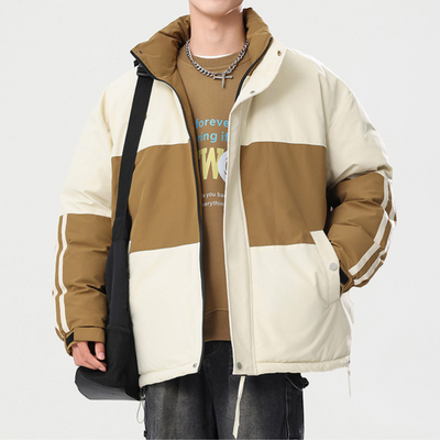 Gesteppte Jacke mit Farbblöcken für Herren