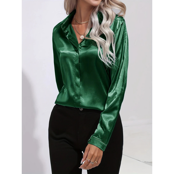 Langärmliges Button Down Hemd für Damen | Schick