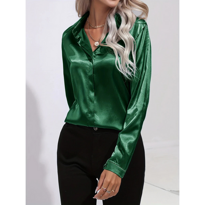 Langärmliges Button Down Hemd für Damen | Schick