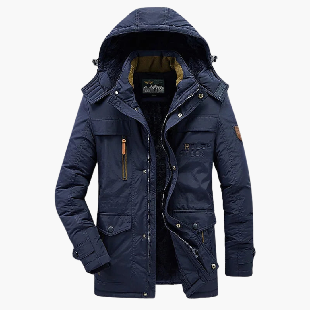 Herren Winterparka mit Kapuze und warmer Fütterung