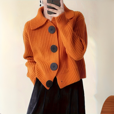 Grobstrick-Cardigan mit Knöpfen für Damen