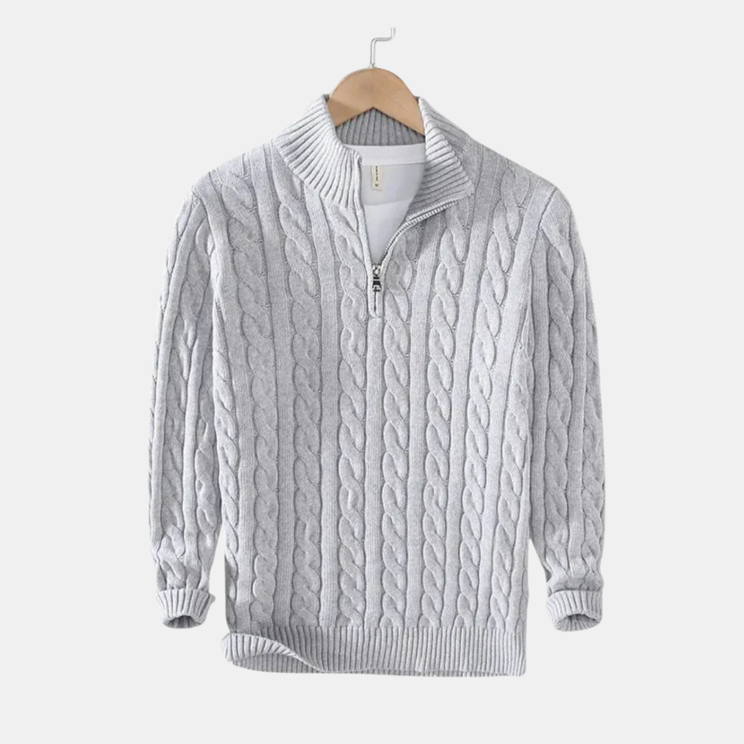 Alessandro™ | Eleganter Pullover mit Reißverschluss