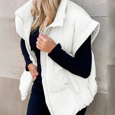 Weste Damen Kurz Mit Reißverschluss | Ärmellose Winterweste