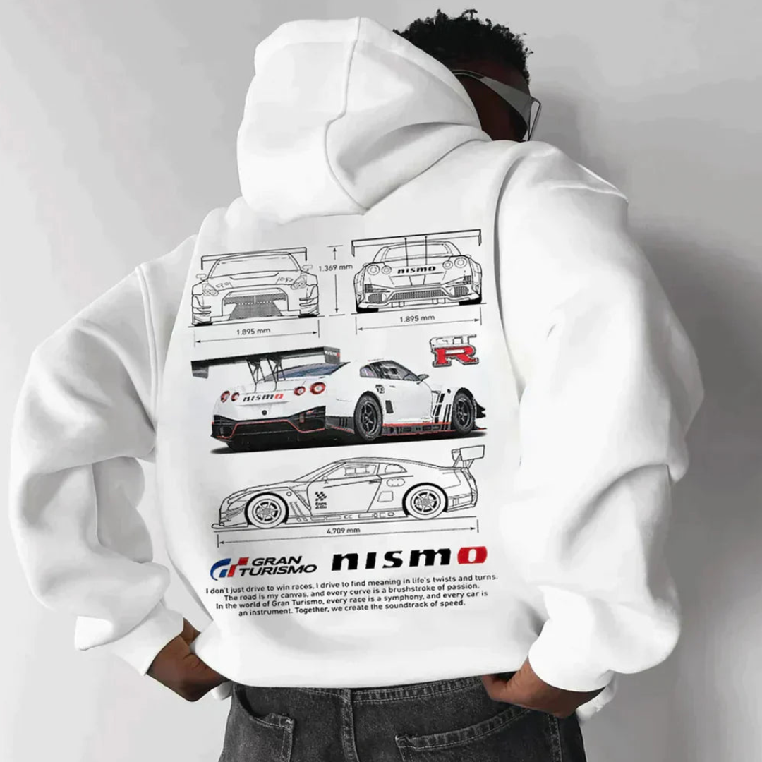 Warm Bedruckter Kapuzenpullover Für Herren | Übergröße