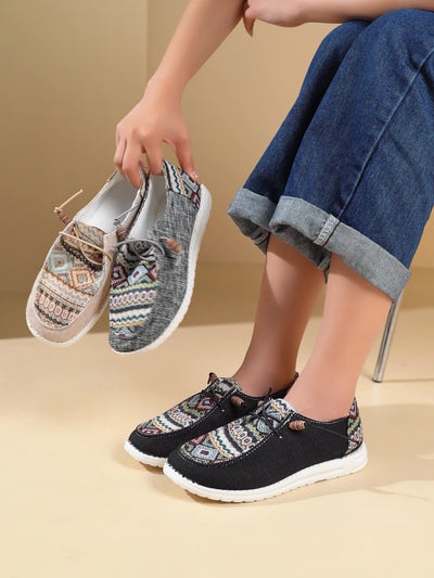 Damen Vintage Geometrische Schuhe