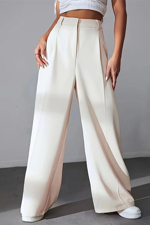 Marian® | Hoch sitzende Baggy-Hose mit weitem Bein und Taschen
