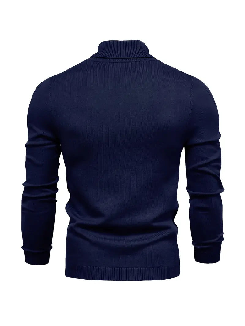 Pullover Herren Rollkragen Slim Fit | Langarm Smart Casual