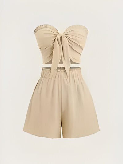 Audrina |  Romantisches Date am Meer Top + Shorts Slim Fit