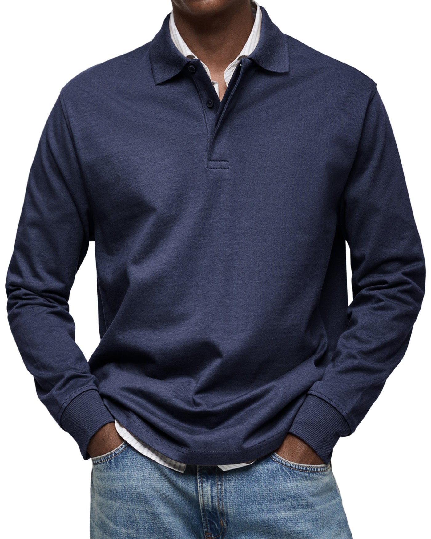 MIRAVO | Casual Langarm-Poloshirt für Herren