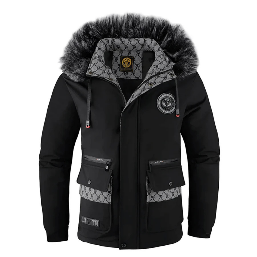 Herren Winter Kapuzen Parka Jacke | Warme