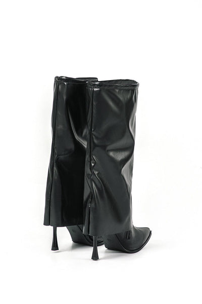 Olivia | Schwarze Designer-Stiefel mit einzigartigem Oversized-Look