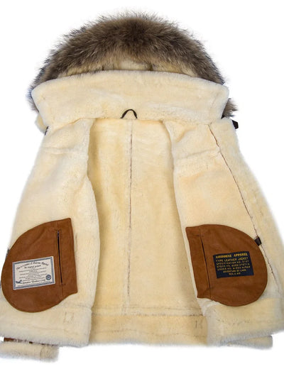 Leder wintermantel