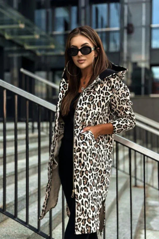 Fiana - Trenchcoat mit Leopardenmuster