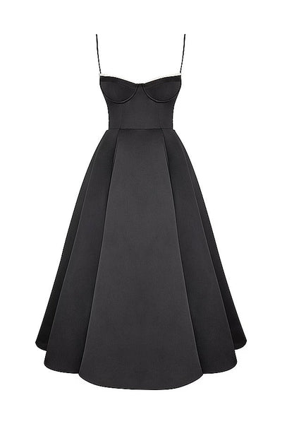 Lorraine® | Trägerloses, ärmelloses Tutu-Maxikleid mit V-Ausschnitt