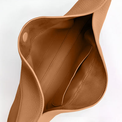 Fay | Kleine strukturierte Damenhandtasche aus echtem Leder mit Drehverschluss & Top-Handle