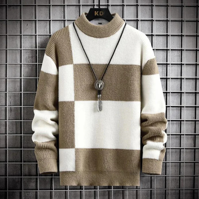 Herren Lässiger Gestrickter Warmer Pullover | Crew Neck