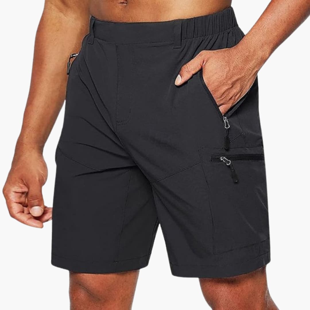 Herren Cargo Shorts mit Reißverschlusstaschen und Ripstop-Gewebe