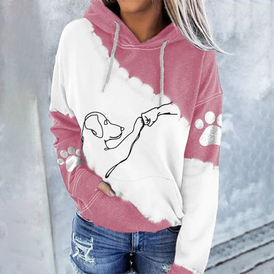 Trendy, lässiger Hoodie mit digitalem Druck
