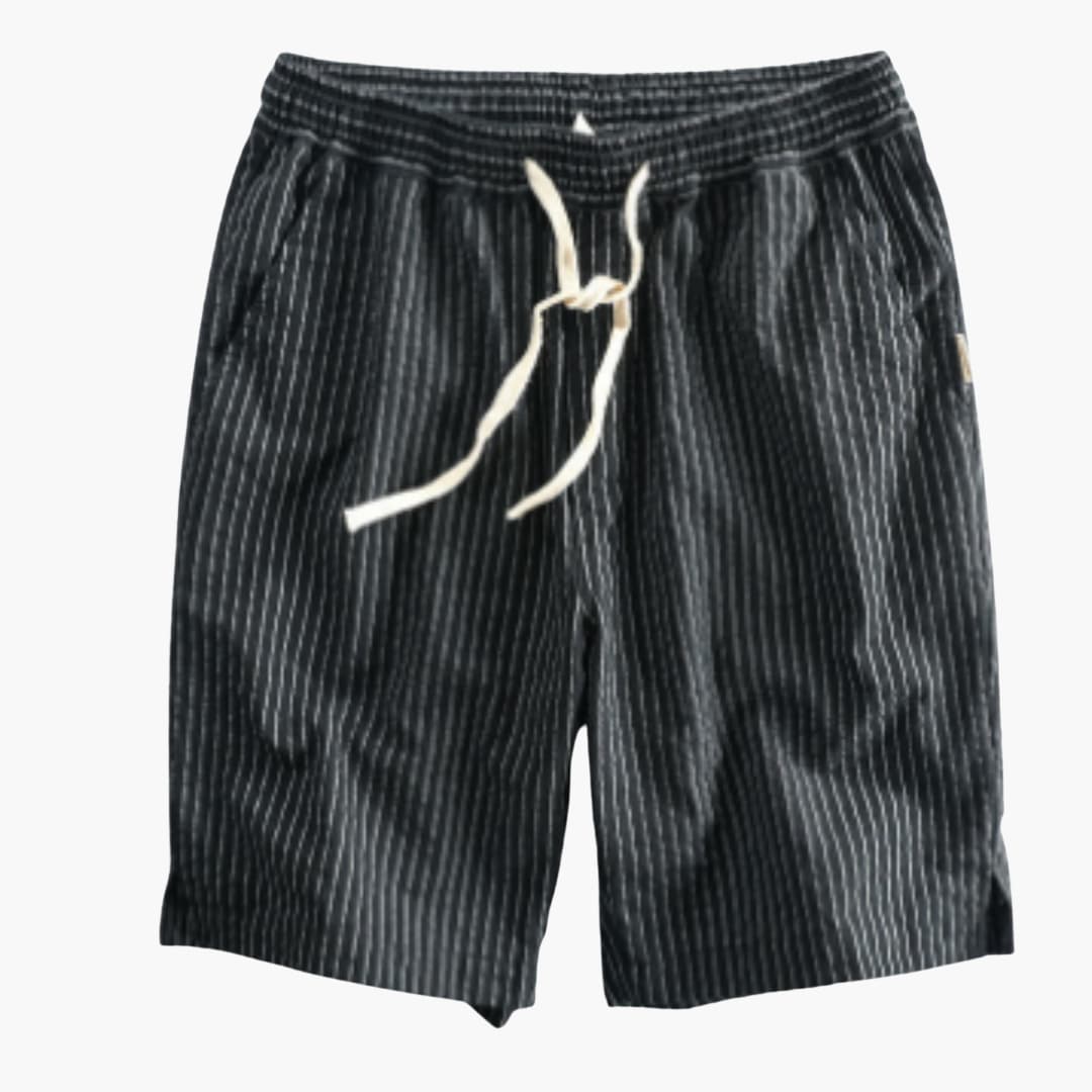 Herren Shorts aus leichtem Stoff mit Kordelzug und Muster