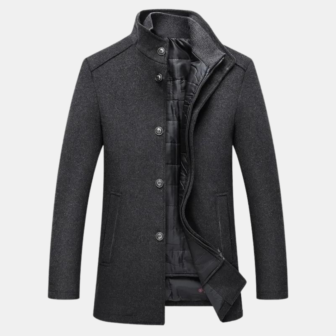 Trenchcoat aus dicker wolle