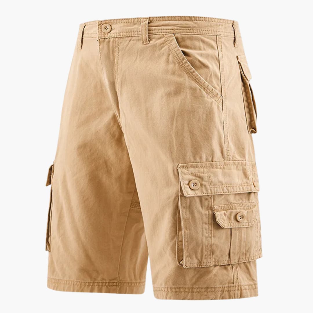 Herren Sommer Cargo-Shorts mit elastischem Bund und Taschen
