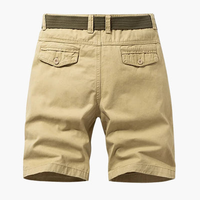 Herren-Cargo-Shorts aus Mischgewebe mit verstellbarem Gürtel und Taschen