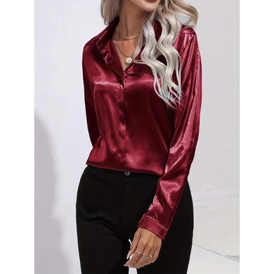 Langärmliges Button Down Hemd für Damen | Schick