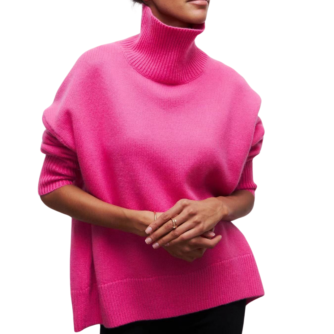 Pullover mit hohem Kragen für Damen