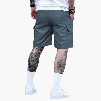 Herren Sommer Cargo Shorts mit Taschen und Kordelzugbund