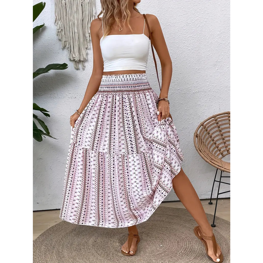 Gemusterter Maxirock für Damen