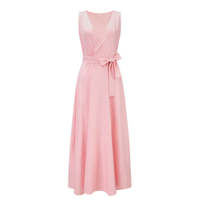 Wickelkleid Mit V ausschnitt Und Ärmeln Für Damen | Maxi