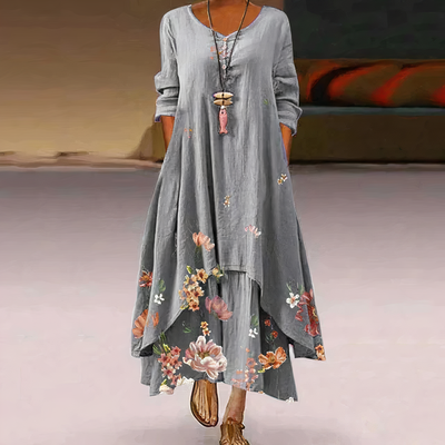 Elegantes baumwollkleid für frauen