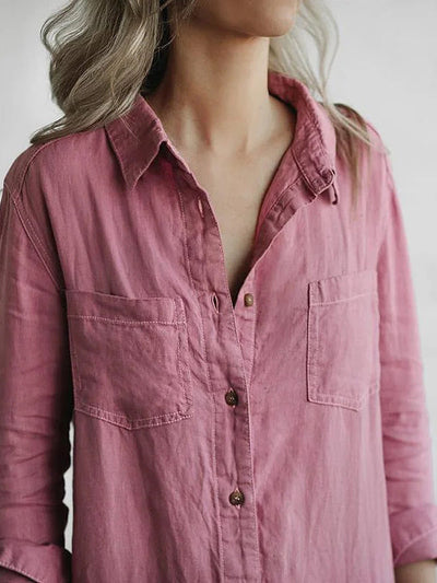 Geknöpfter langärmliger Jumpsuit