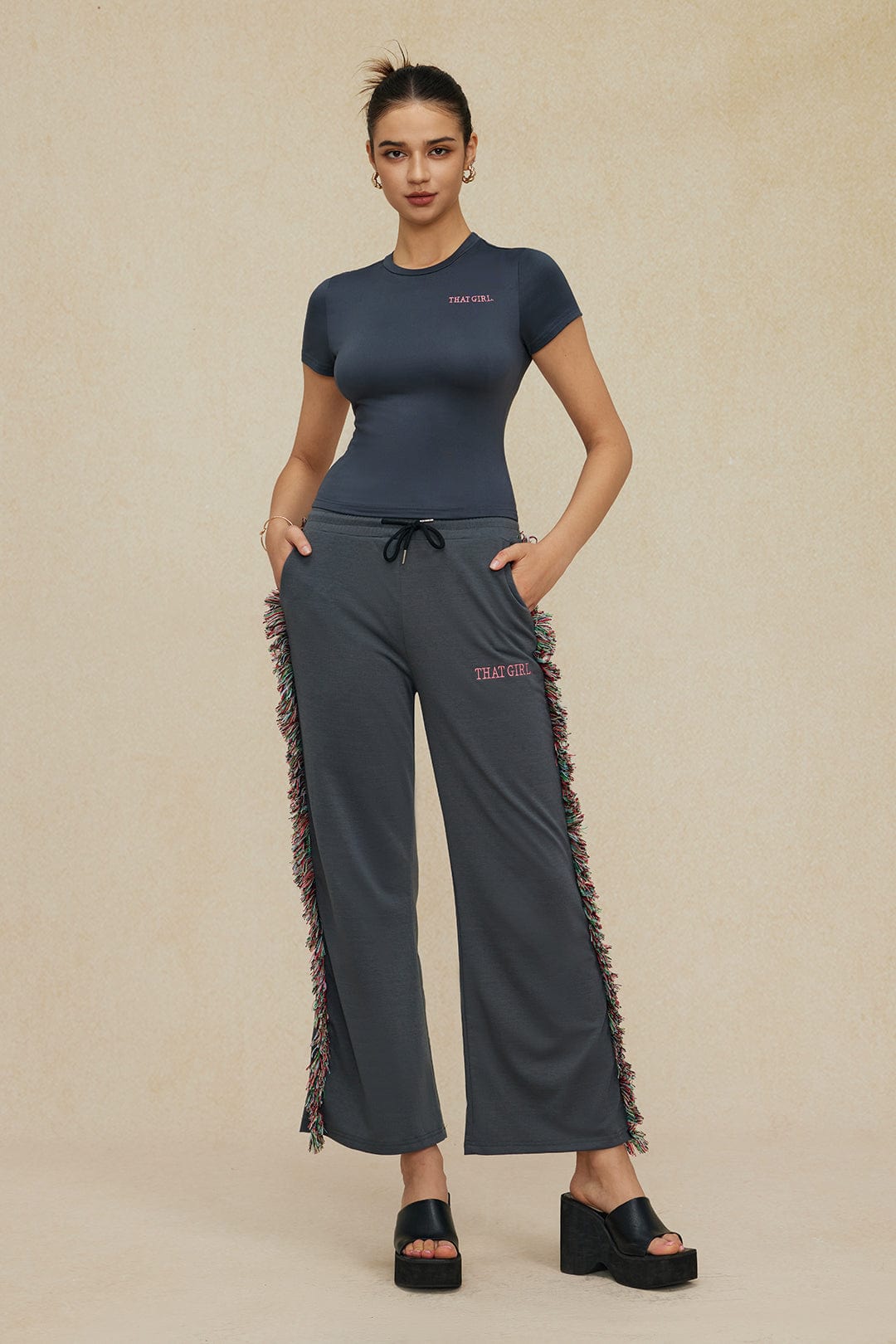 Jade | Freizeit-Set mit Fransen-Details