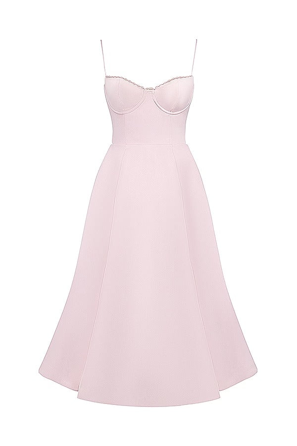 Lorraine® | Trägerloses, ärmelloses Tutu-Maxikleid mit V-Ausschnitt