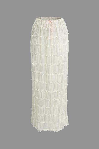 Elise | Romantisches Zweiteiler-Set mit Plissee-Top & Maxirock