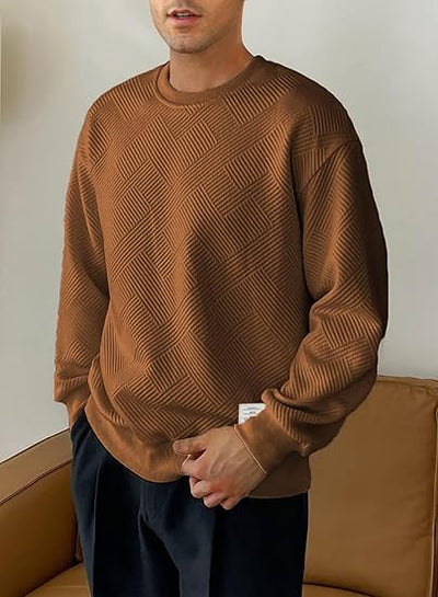 Lässiger langarm-pullover