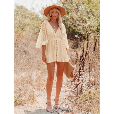 Boho Mini Kleid für Damen