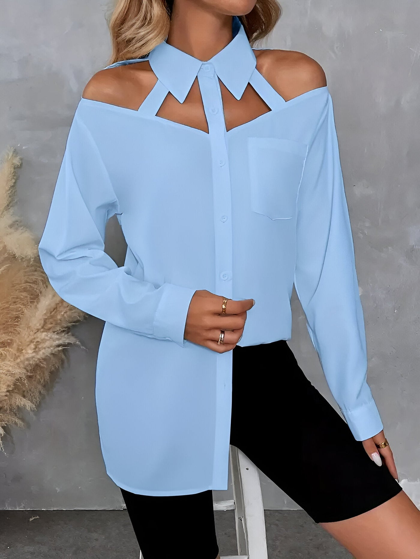 Nayra - stylisches hemd mit knopfverschluss