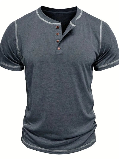 Orazio - Kurzarm T Hemd Mit Knopf