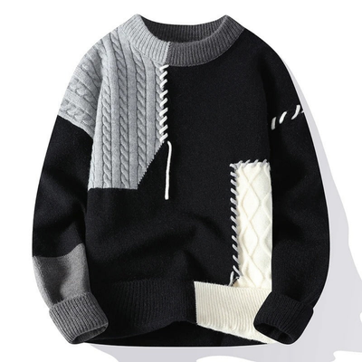 Herren Gemütlicher Stylischer Gestrickter Crew Neck Pullover | Warme