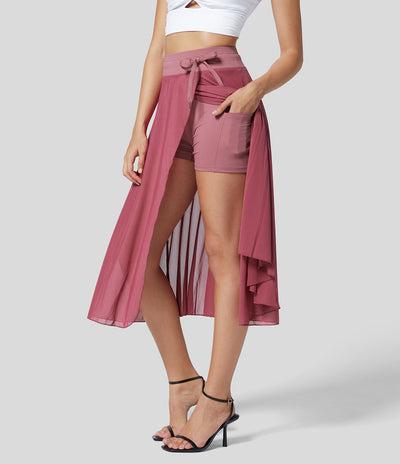 MIRAVO | 2-in-1 High-Waist Midi-Rock