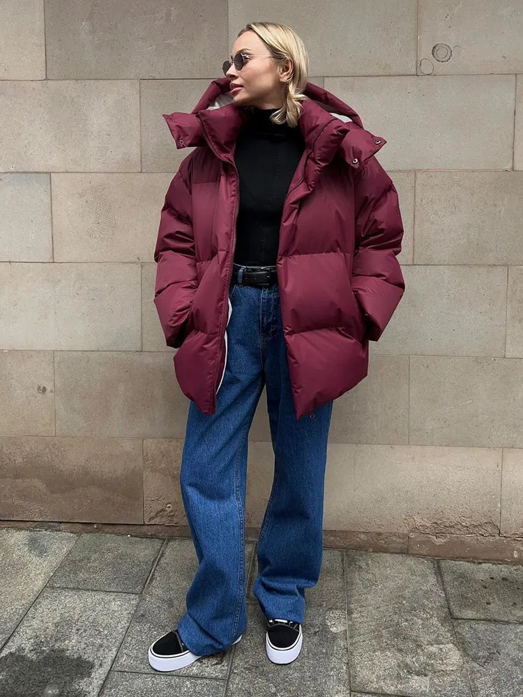 Winter luxe-bauschjacke