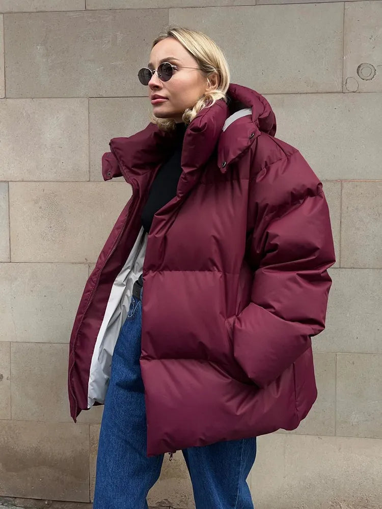 Winter luxe-bauschjacke