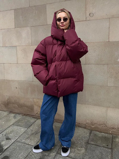 Winter luxe-bauschjacke