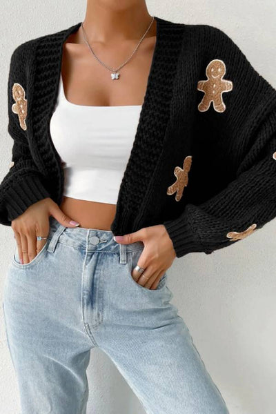 Marianne® | Lässiger Cardigan mit Cookie-Man-Muster